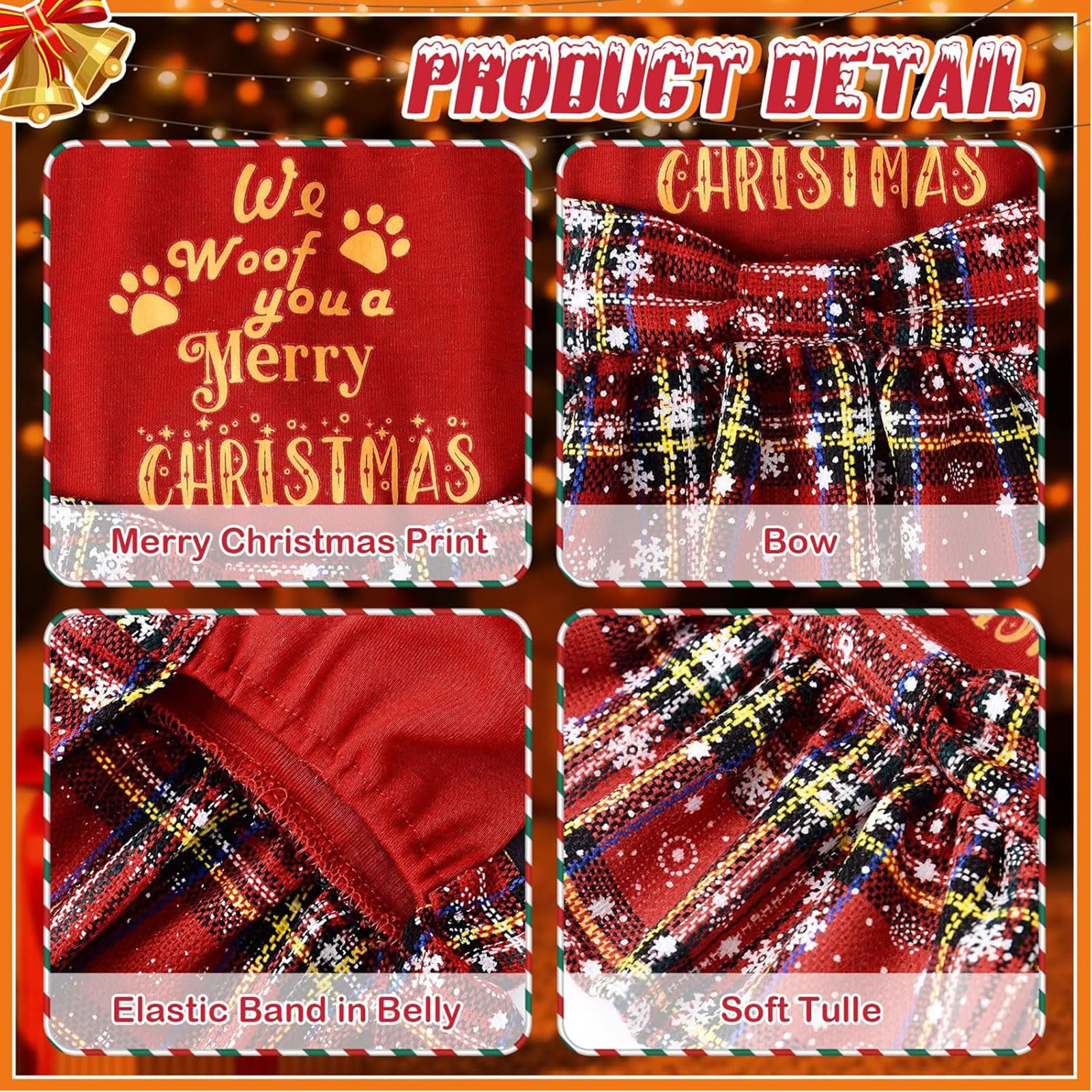 Kosiyi dog Christmas outfit easy-pullover design for quick dressing.