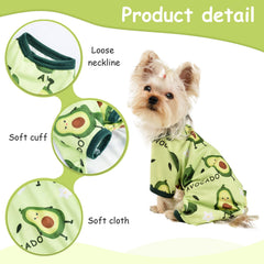 Kosiyi dog pajamas open crotch design enables easy potty breaks.