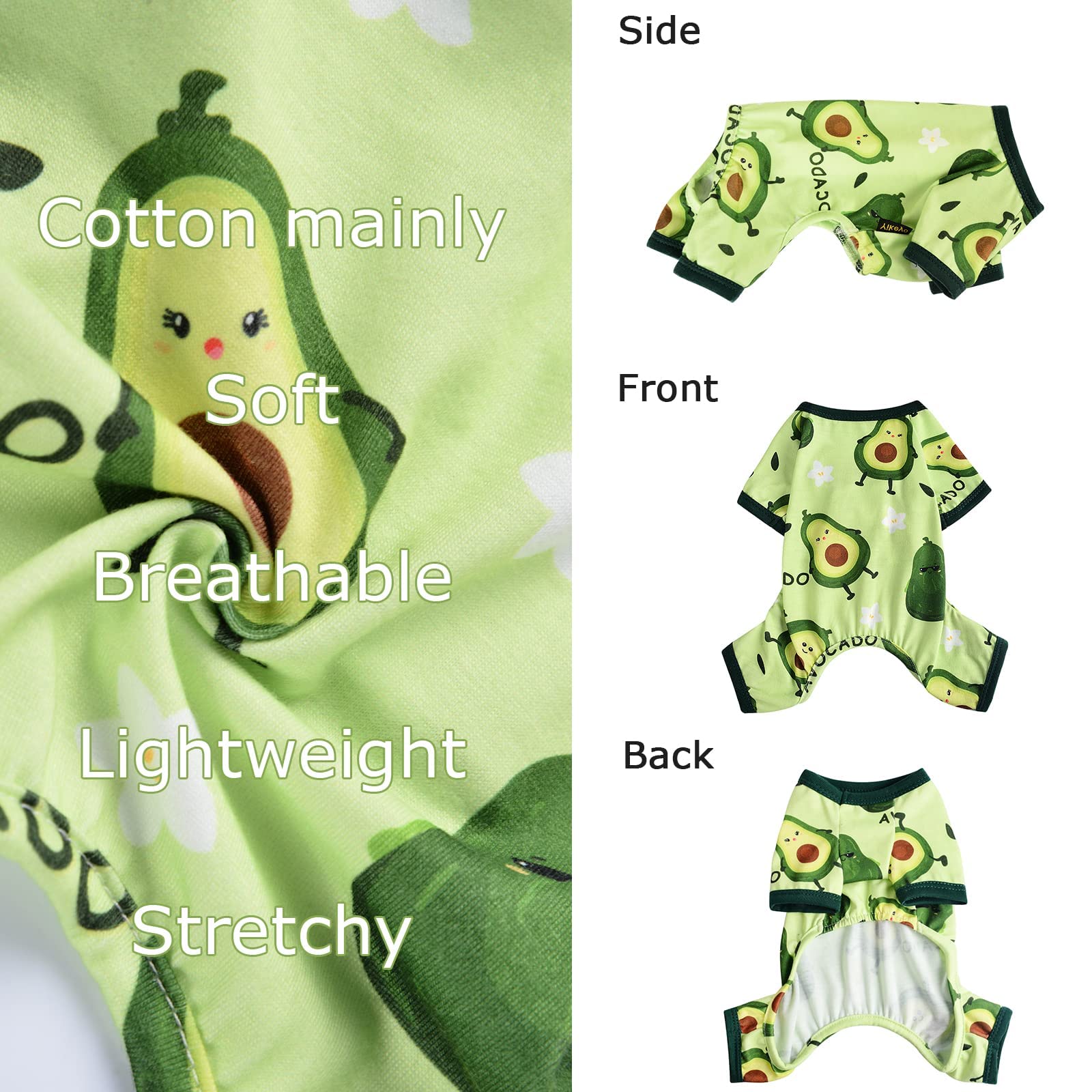 Kosiyi dog pajamas soft cotton blend provide cozy warmth in air-conditioned rooms.