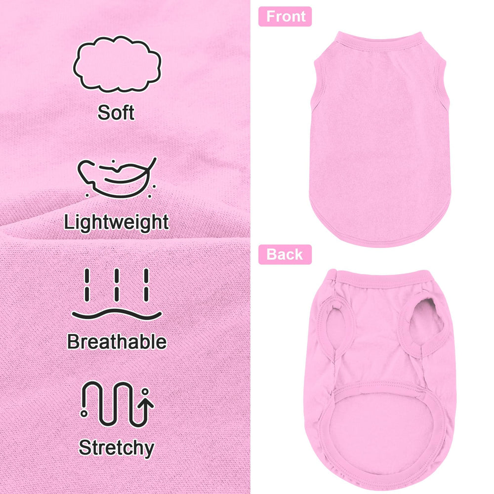 Kosiyi dog shirt sleeveless-stretchy design for easy on/off and flexible movement.