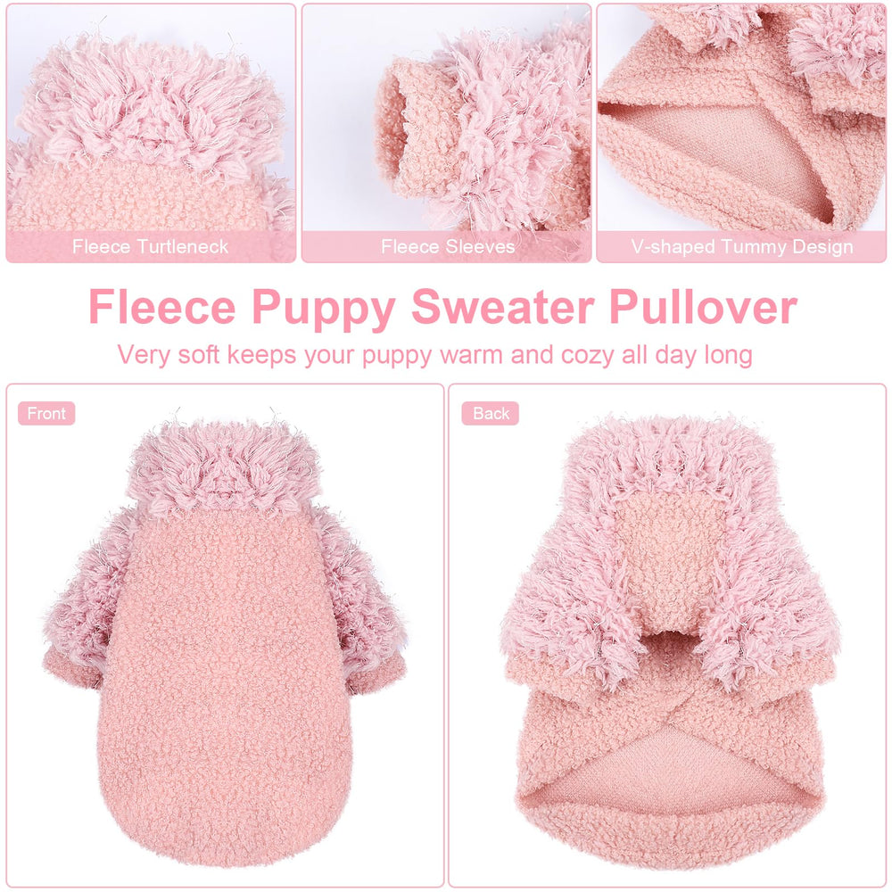 Kosiyi pink dog sweater back view highlighting snug fit for chilly walks