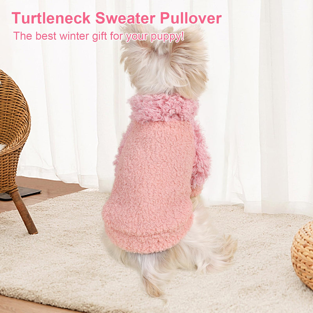 Kosiyi pink dog sweater warmth visualization for cold-weather adventures