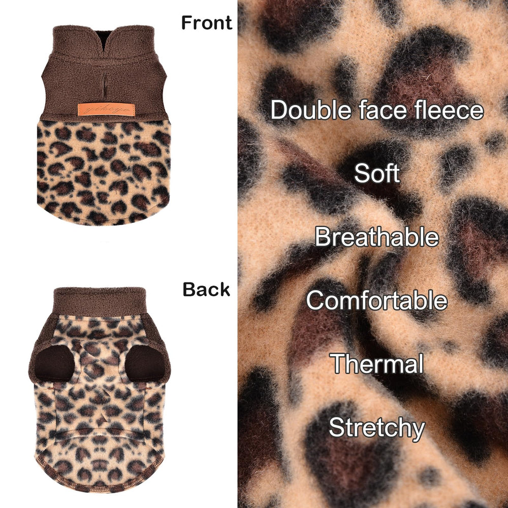 Kosiyi leopard fabric closeup, soft fleece lining for gentle warmth.