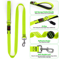 KOSKILL LED dog leash features 360-degree swivel buckle for versatile attachment.