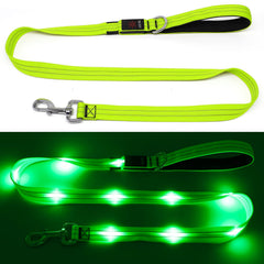 KOSKILL LED dog leash with bright visibility for safer night walks.