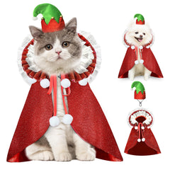 KOUPA Pet Christmas Costume hat-front for memorable holiday photos