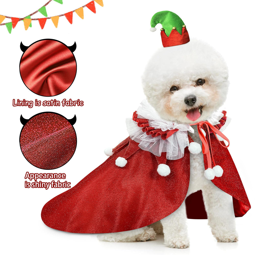 KOUPA Pet Costume hat-and-cape on pet—cute, comfortable wear for parties