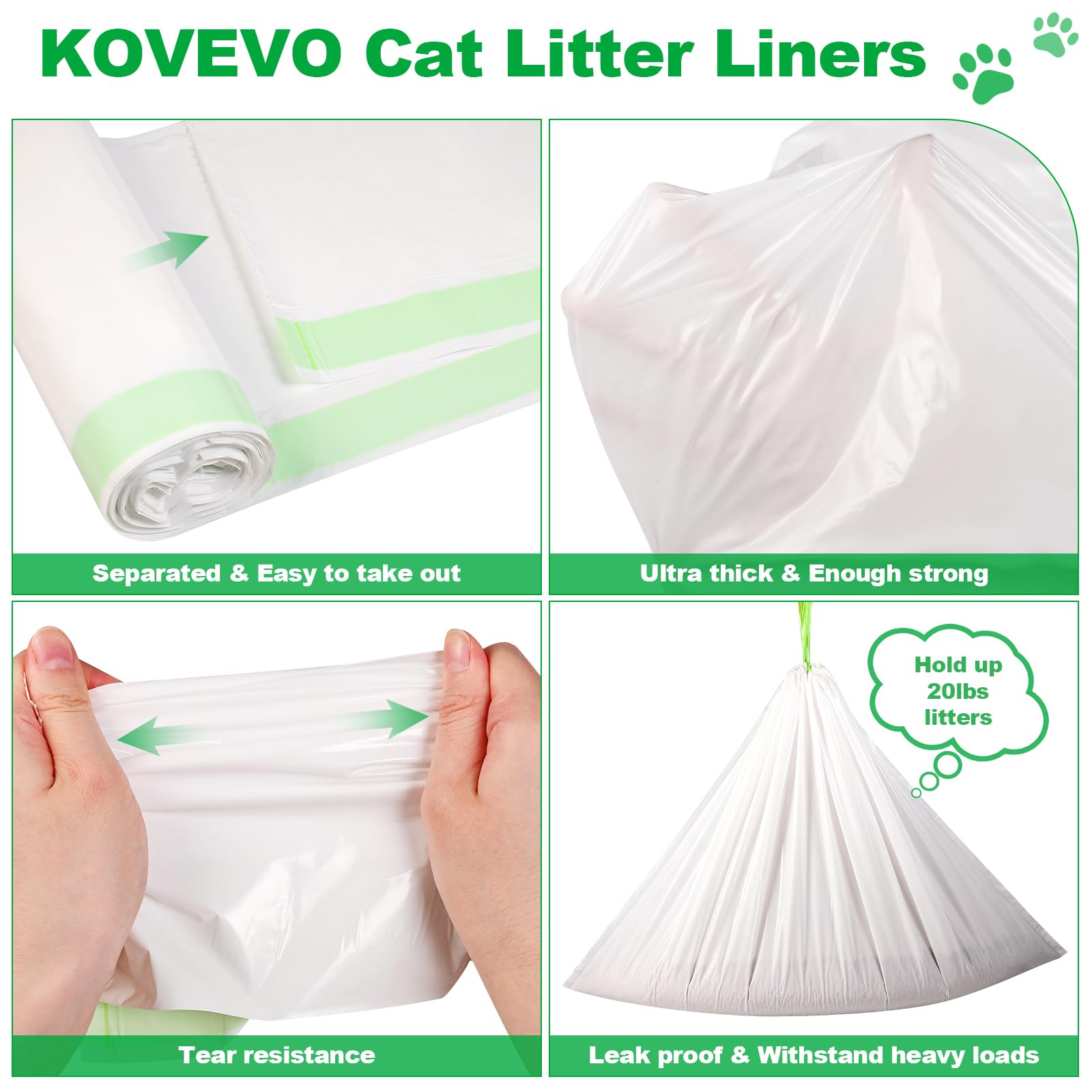 Kovevo easy-pull-out design saves time during litter changes.