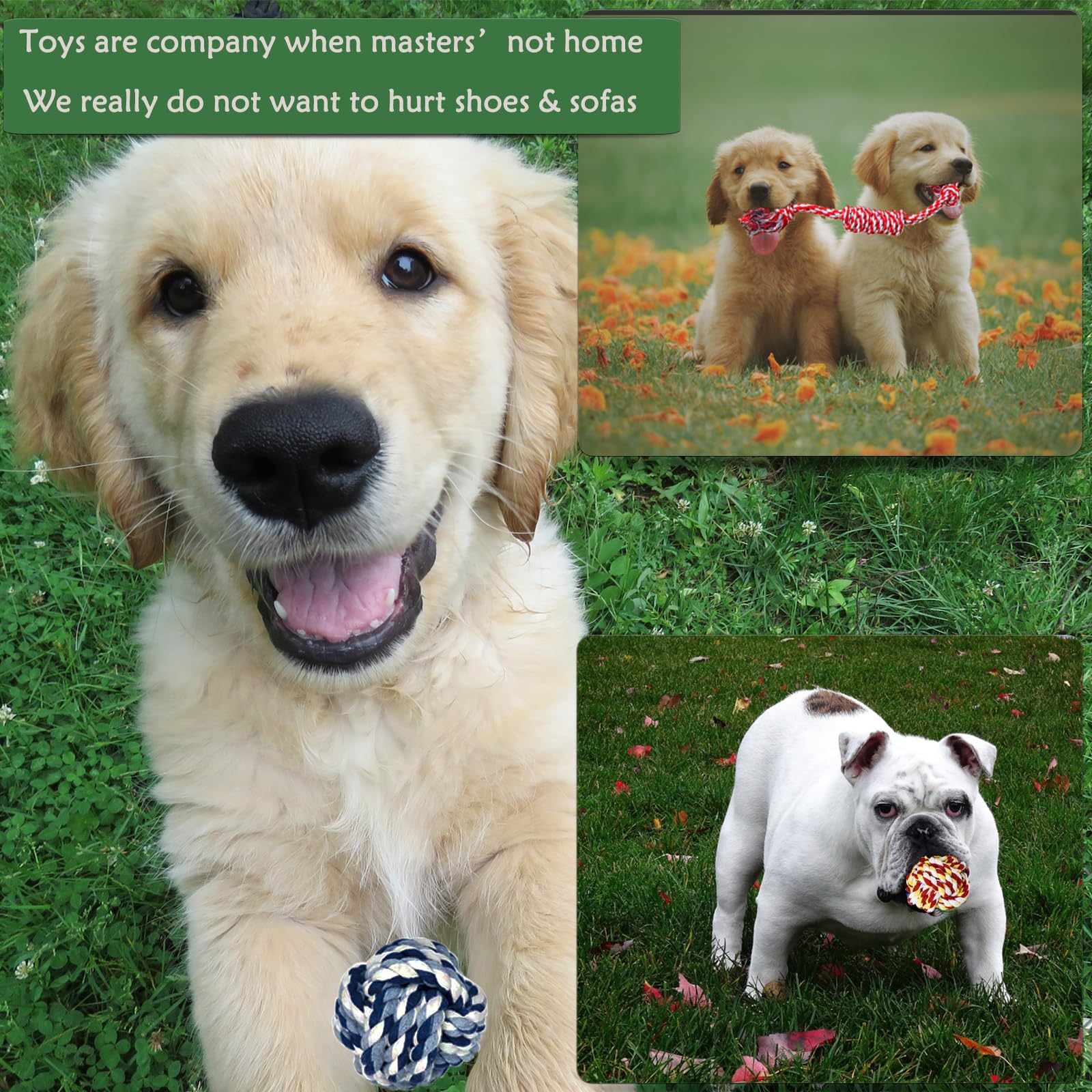Koyukuk small dog rope toys candy-shaped emphasizes varied textures for engaging chewing and play.