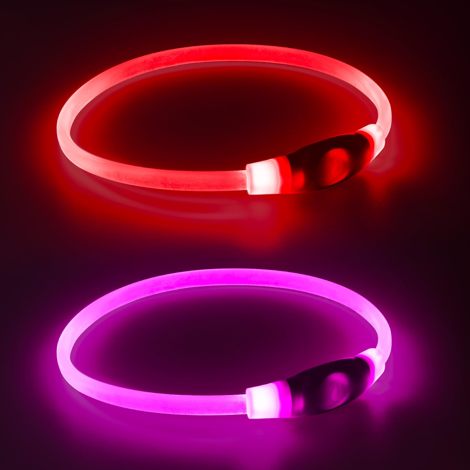 Kpuplol visibility 500m dog collar boosts nighttime safety