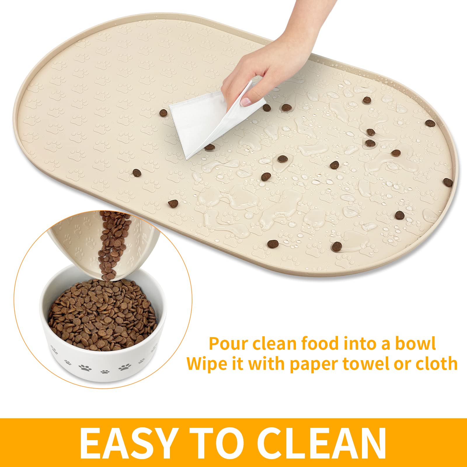 KPWACD cat and dog feeding station with compatible bowls and accessories