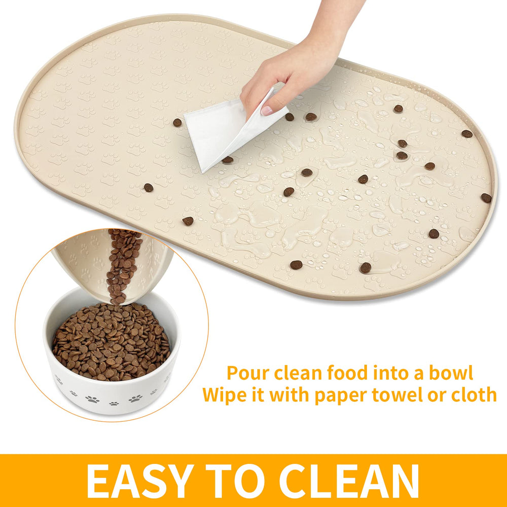 KPWACD cat and dog feeding station with compatible bowls and accessories