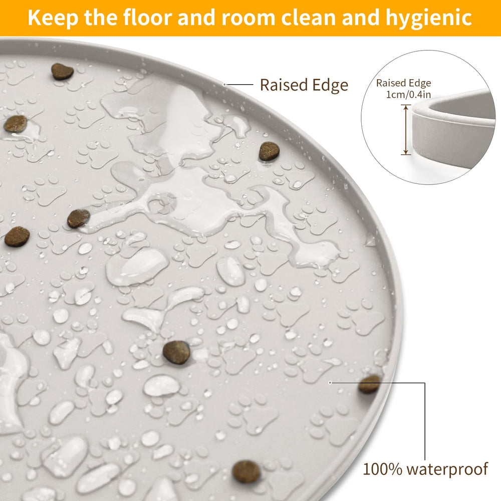 KPWACD dog food mat dishwasher-safe for quick cleaning after meals.