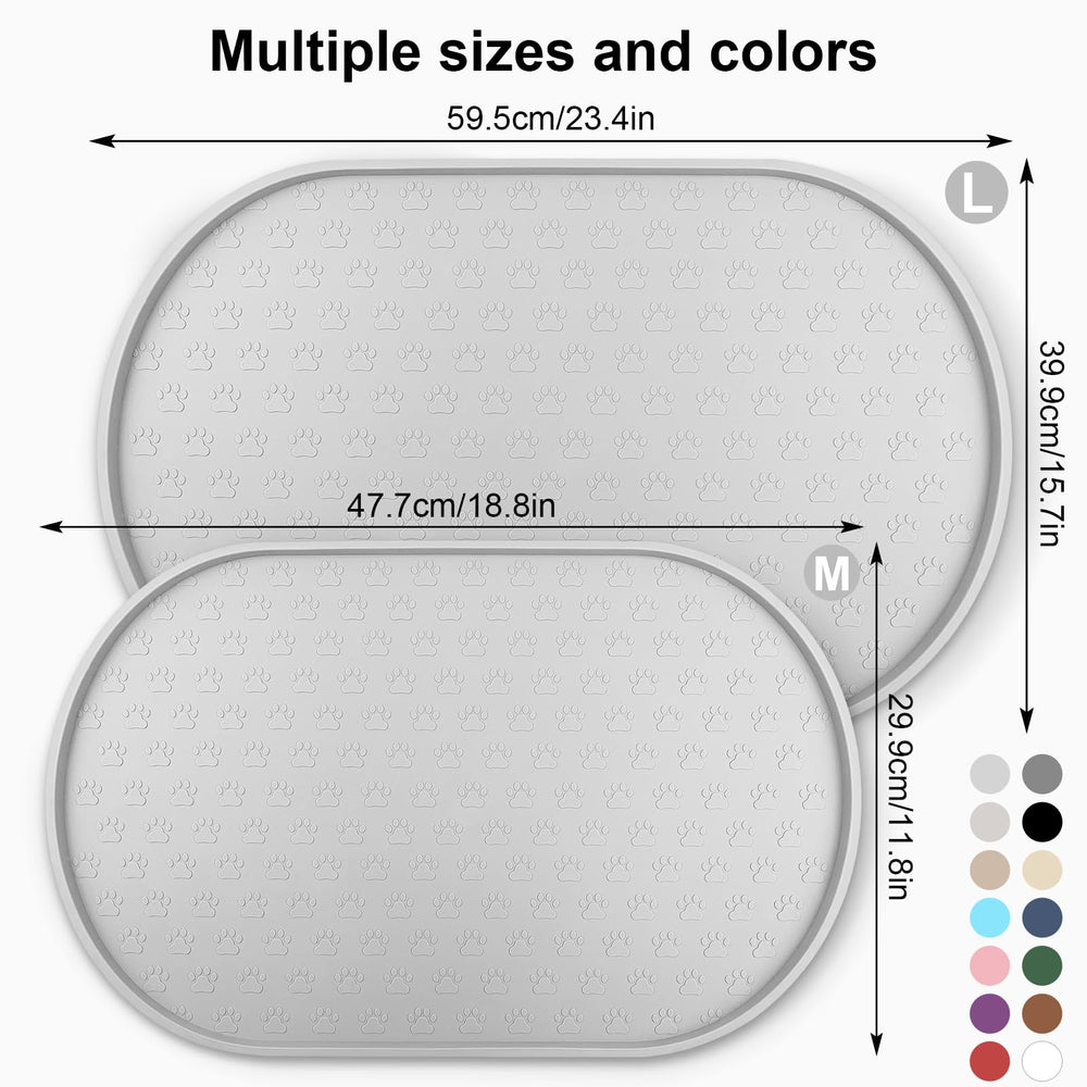 KPWACD non-slip dog mat stays stable during meals reducing mess