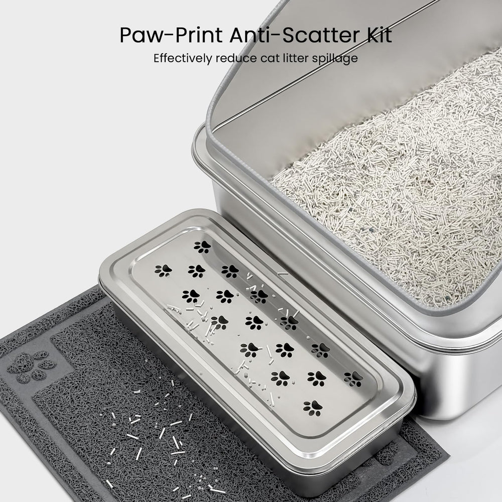 KPWACD 11.8-inch high sides prevent litter scatter and leaks