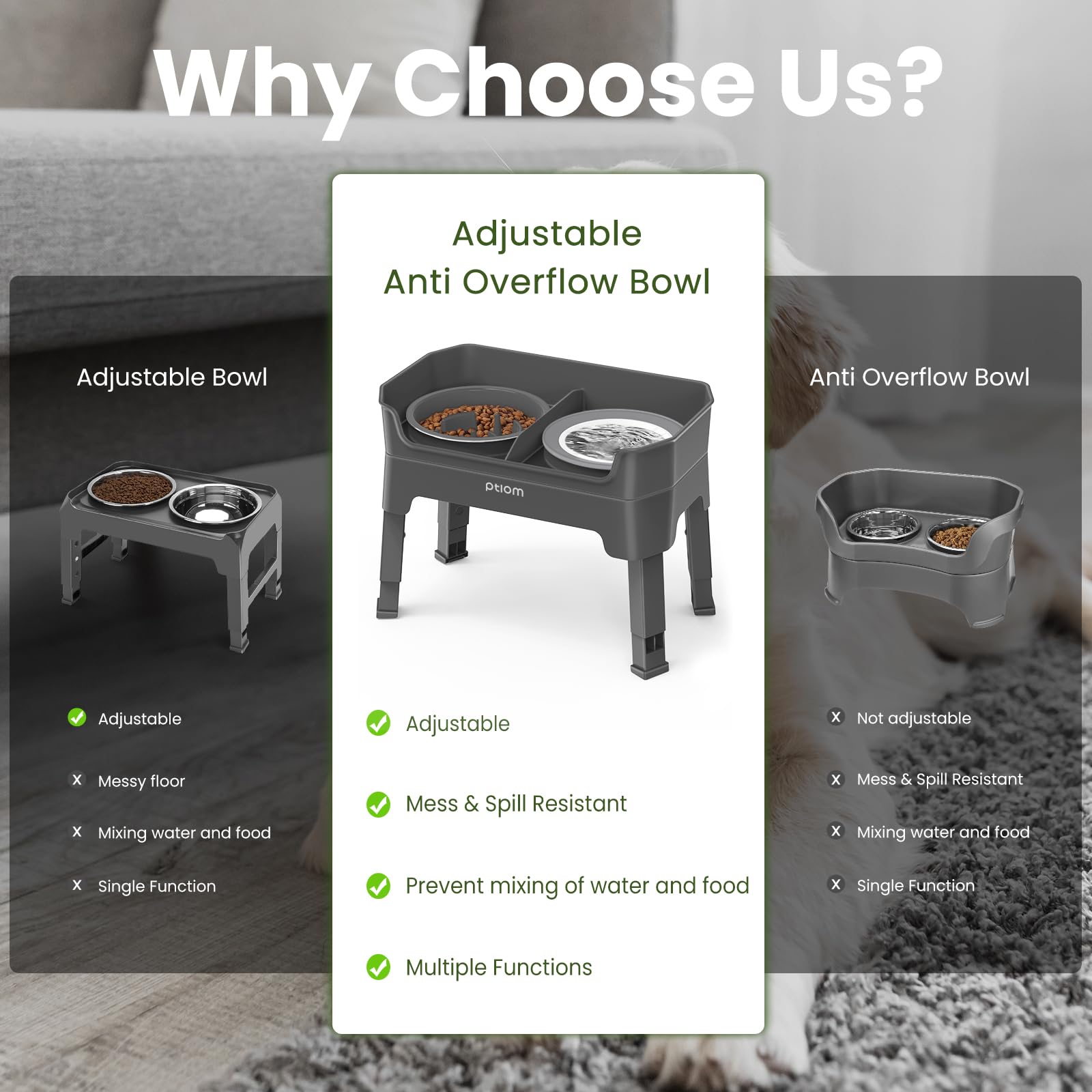 KPWACD folding legs and non-slip base ensure stable meals.