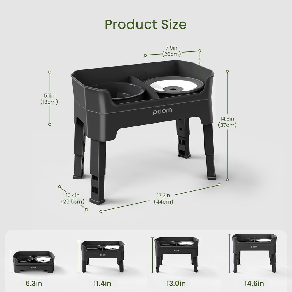 KPWACD four-height adjustable legs provide ergonomic feeding heights.