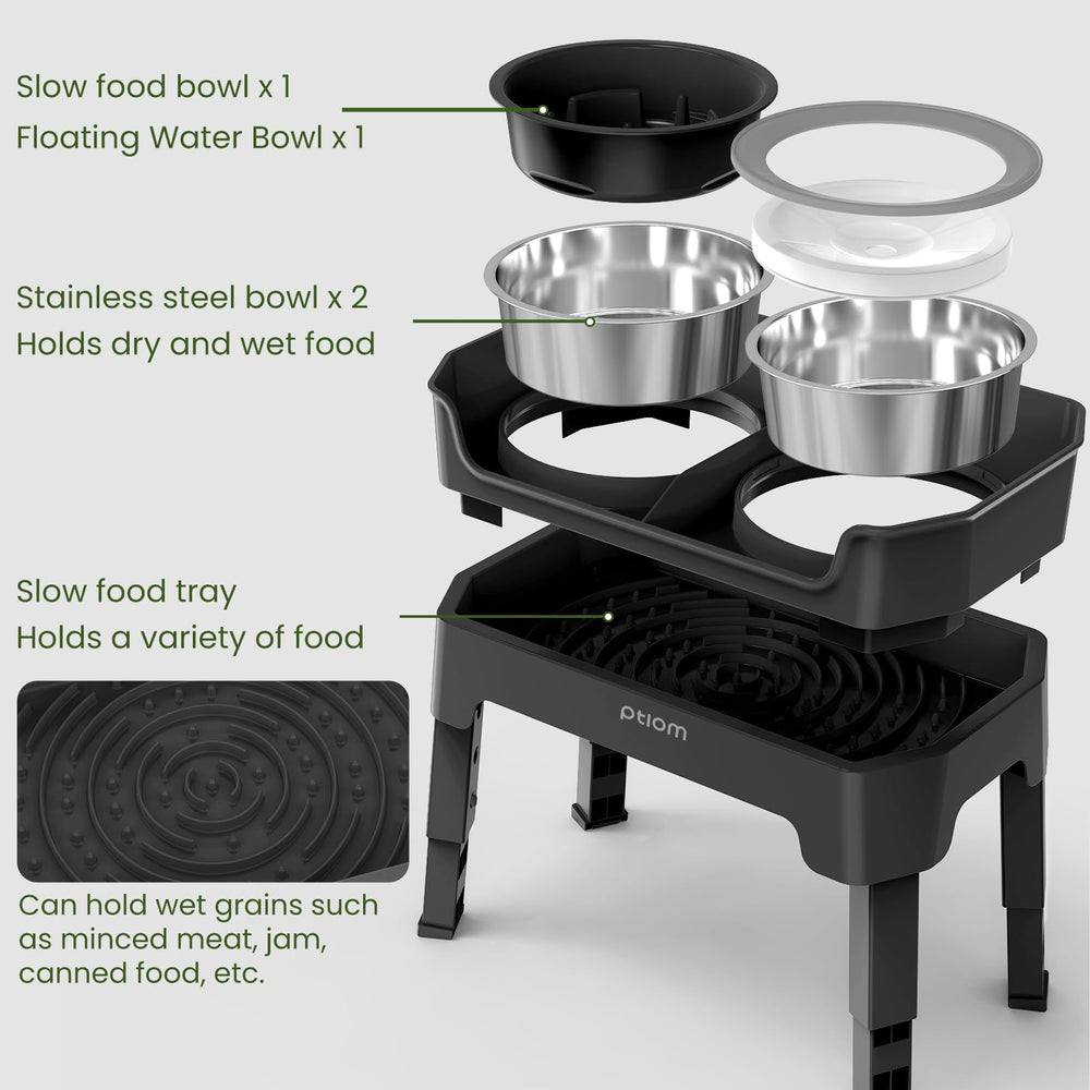 KPWACD slow-feeder liftable plate helps slow eating and lengthen meals.