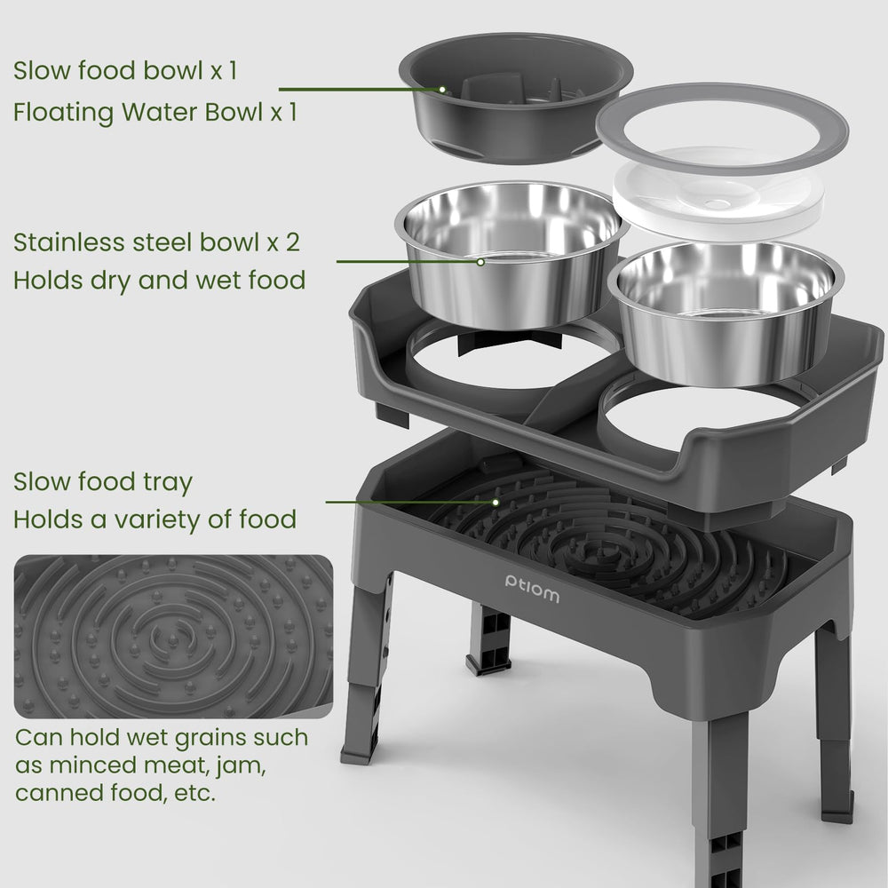 KPWACD liftable lick-plate slow feeder supports slower eating during meals.