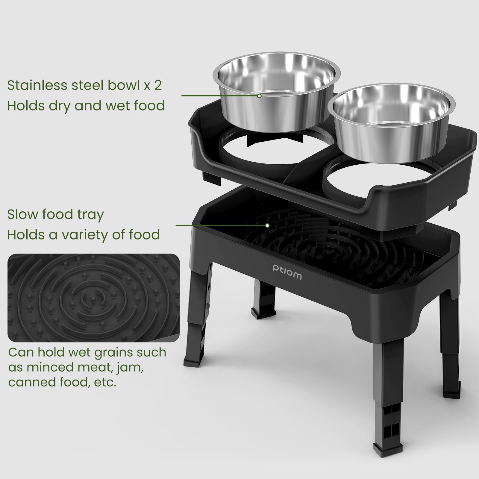 KPWACD liftable lick plate enables slower, more controlled meals for dogs.