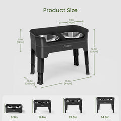 KPWACD mess-proof dog bowl set helps keep floors clean during feeding.