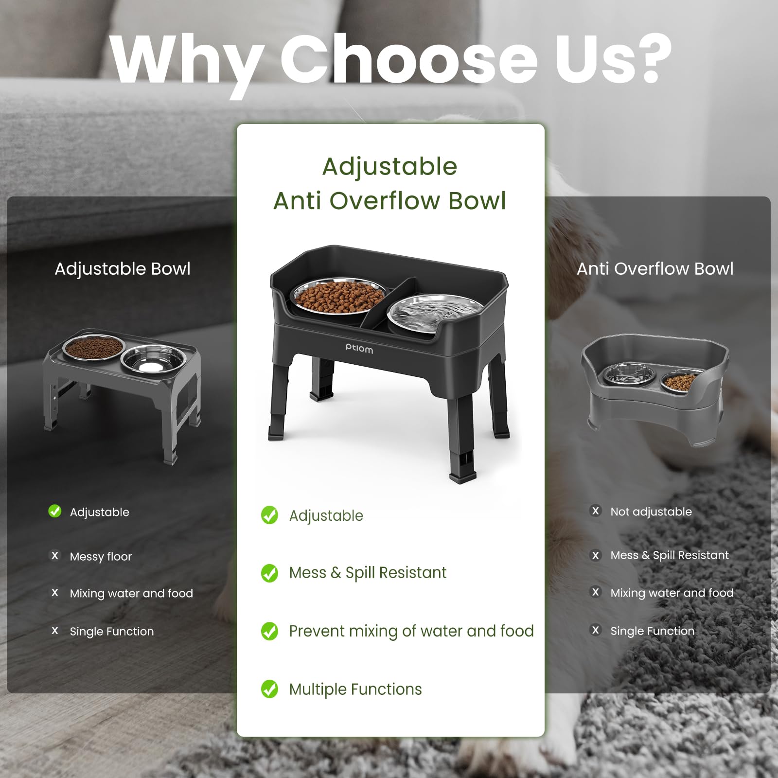 KPWACD non-slip feeding stand stabilizes meals on any surface.