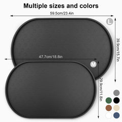KPWACD pet feeding mat under bowls for dogs and cats showing stability