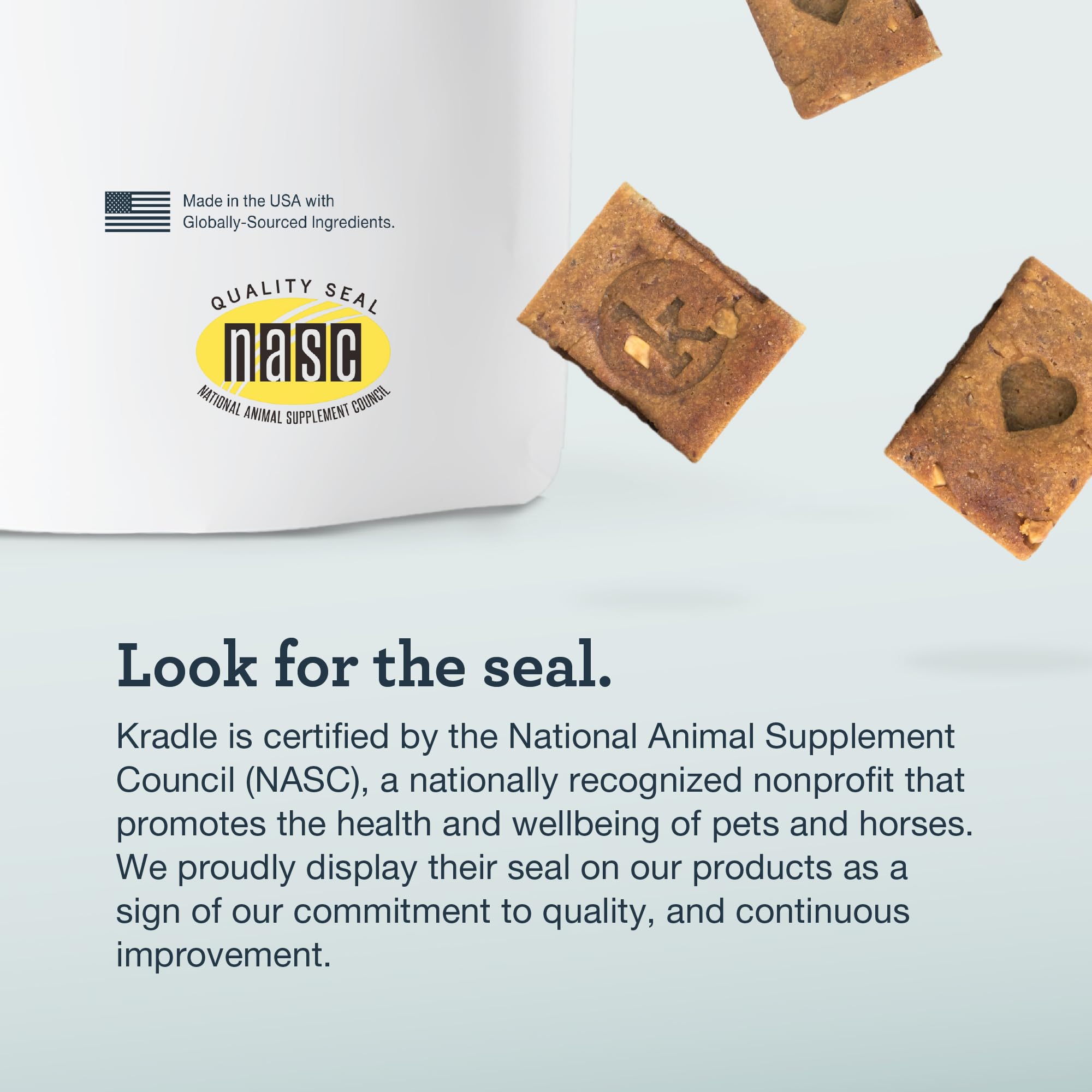 Kradle Bliss Bars travel-friendly packaging ideal for walks and vet visits.
