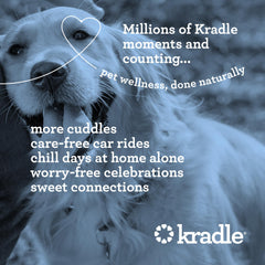 Kradle Calming Chews chicken-flavor close-up for tasty, dog-friendly calming treat.