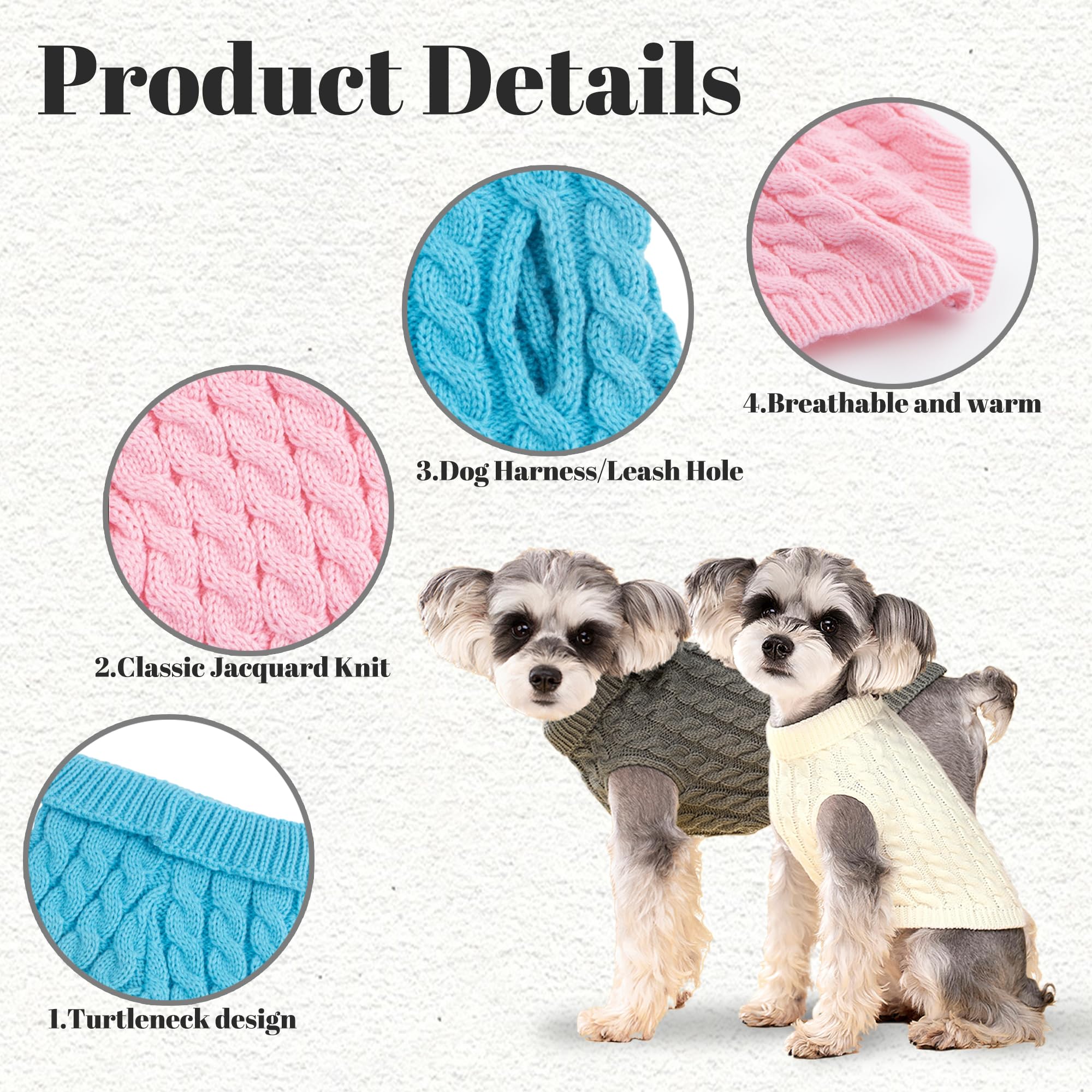 Krastmon dog sweater machine-washable fabric simplifies cleaning after adventures.