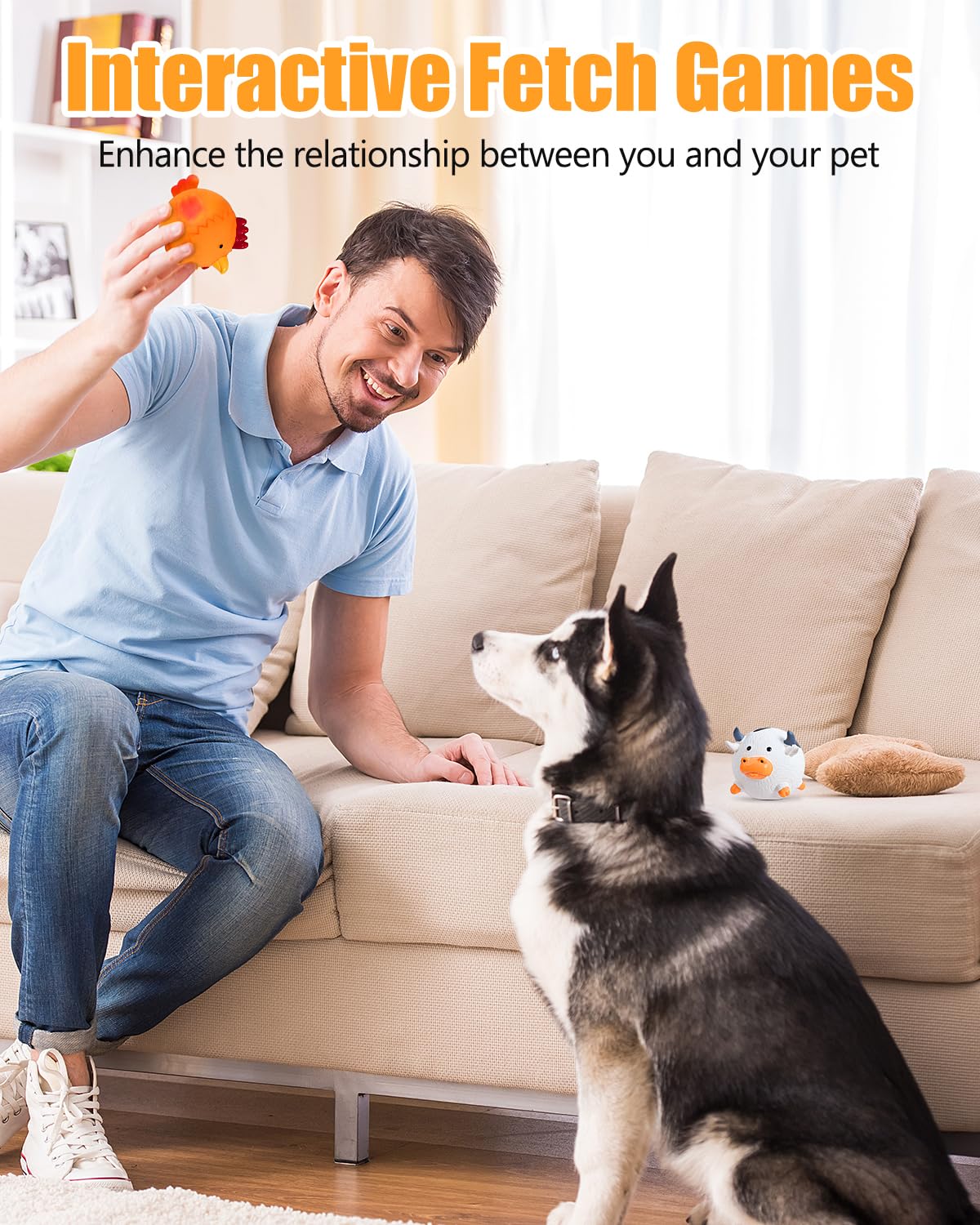 KrauzPet soft latex toy enhances teething-friendly chewing.