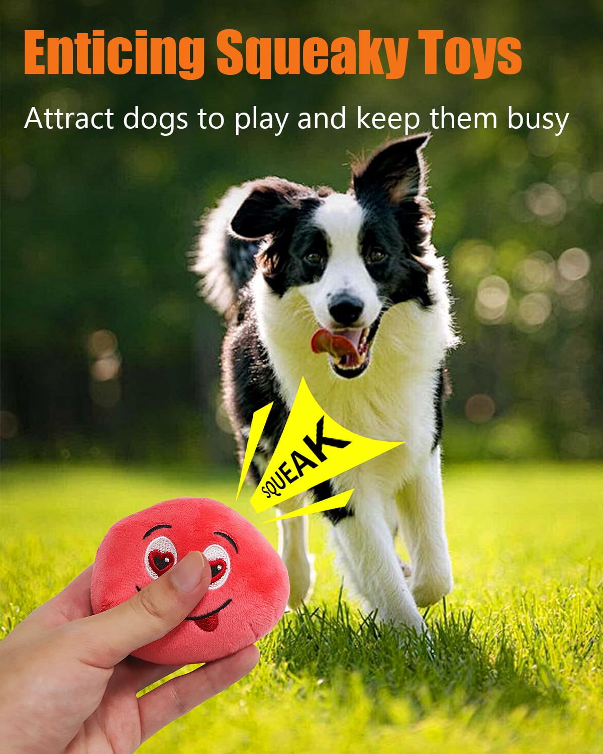 KrauzPet squeaky dog toy ball showing vibrant colors for gentle fetch sessions