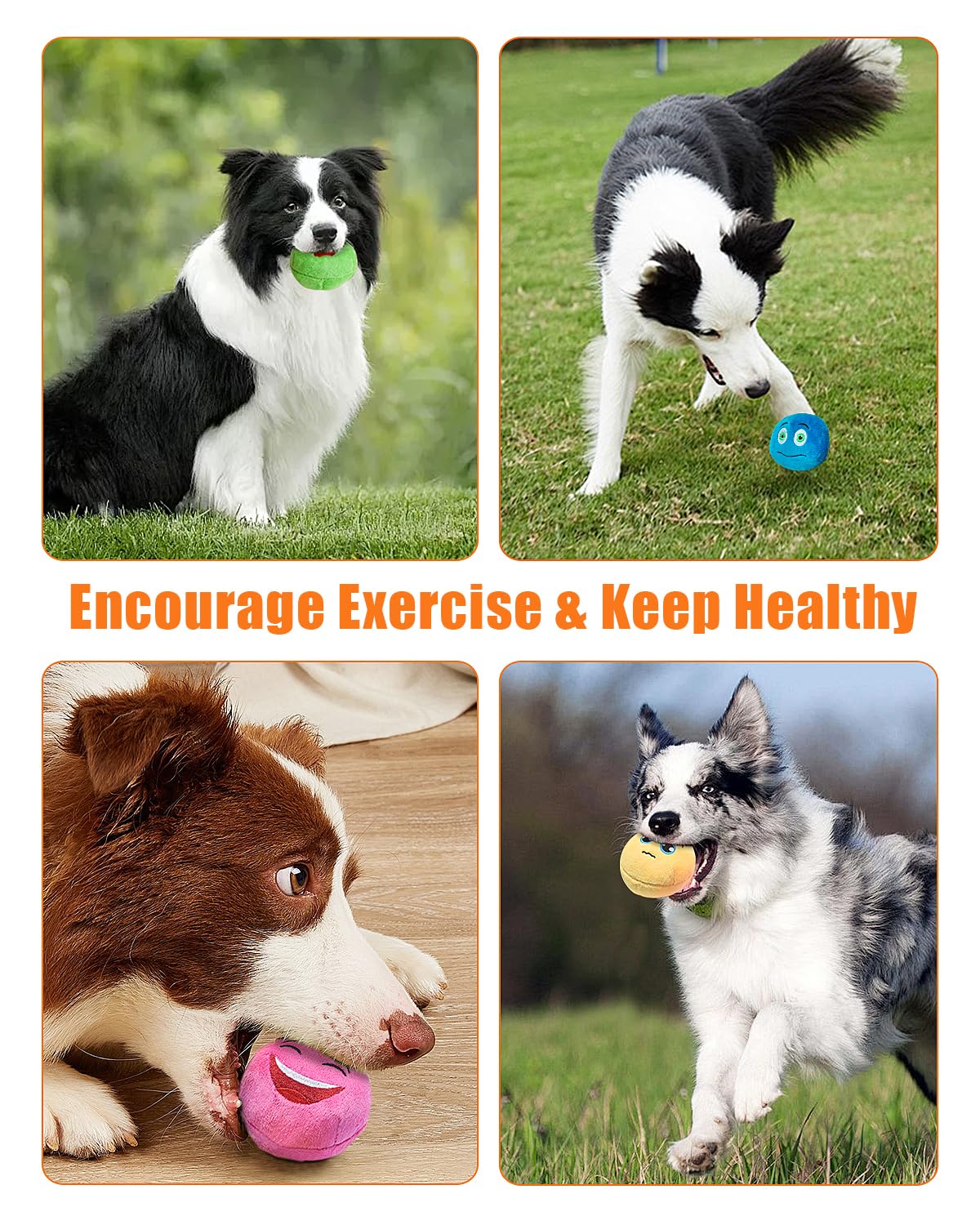 KrauzPet plush ball uses safe PP cotton gentle on teeth during chewing