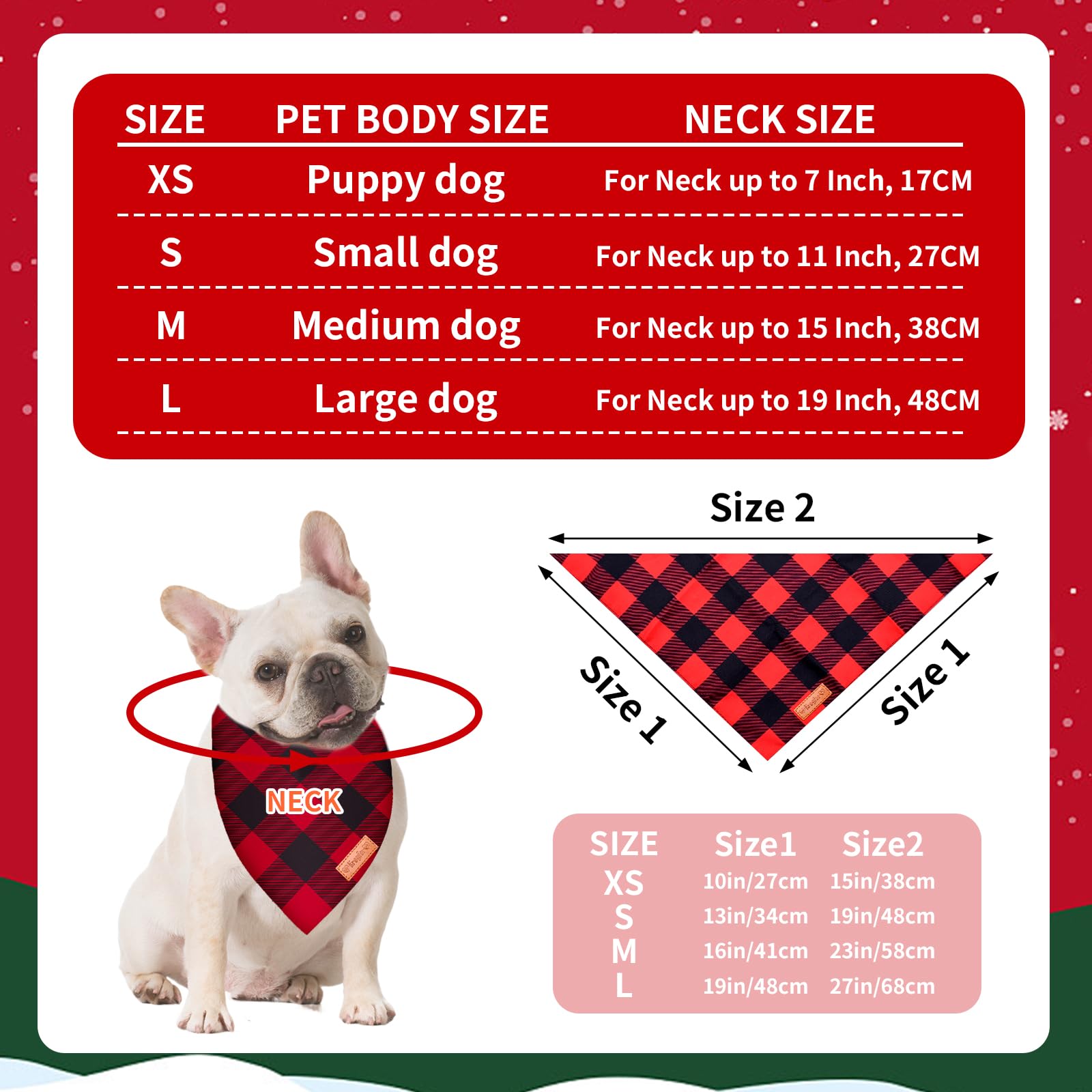 Kreyfer double-sided reversible bandana in holiday style