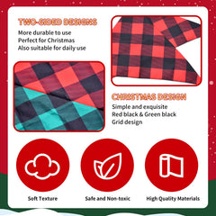 Kreyfer Christmas Bandana tied on a dog for secure fit