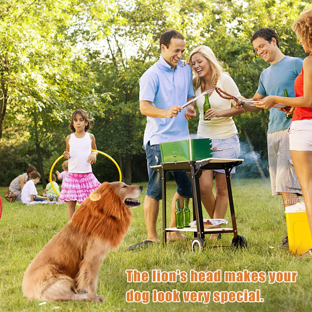 Kreyfer dog lion mane costume care-friendly fabric promises easy maintenance.