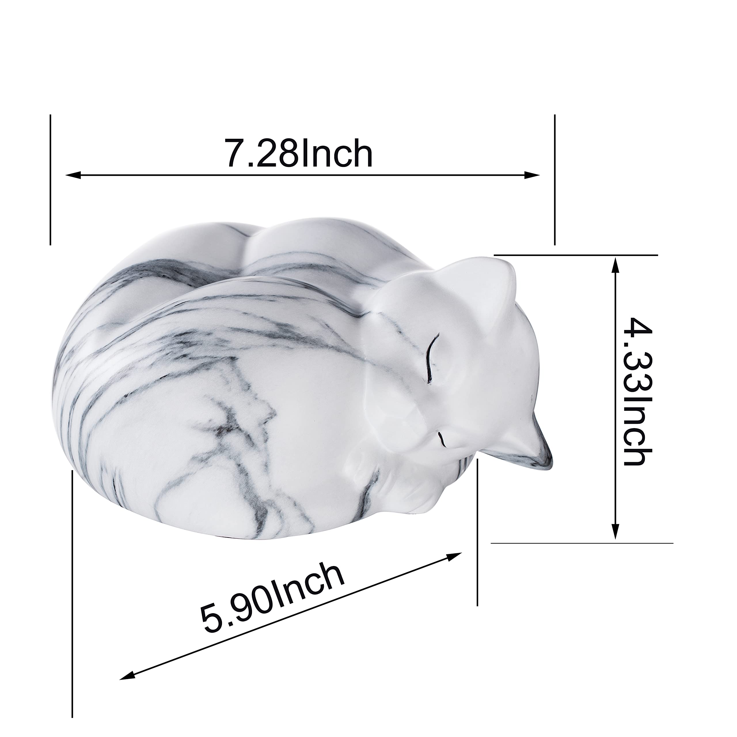 Kriss Art cat urn ashes secure lid ensures reliable protection.