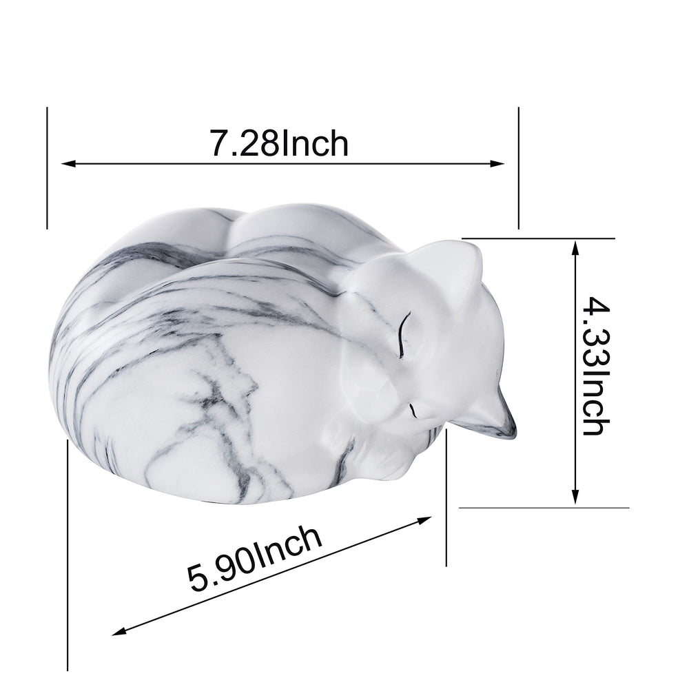 Kriss Art cat urn ashes secure lid ensures reliable protection.