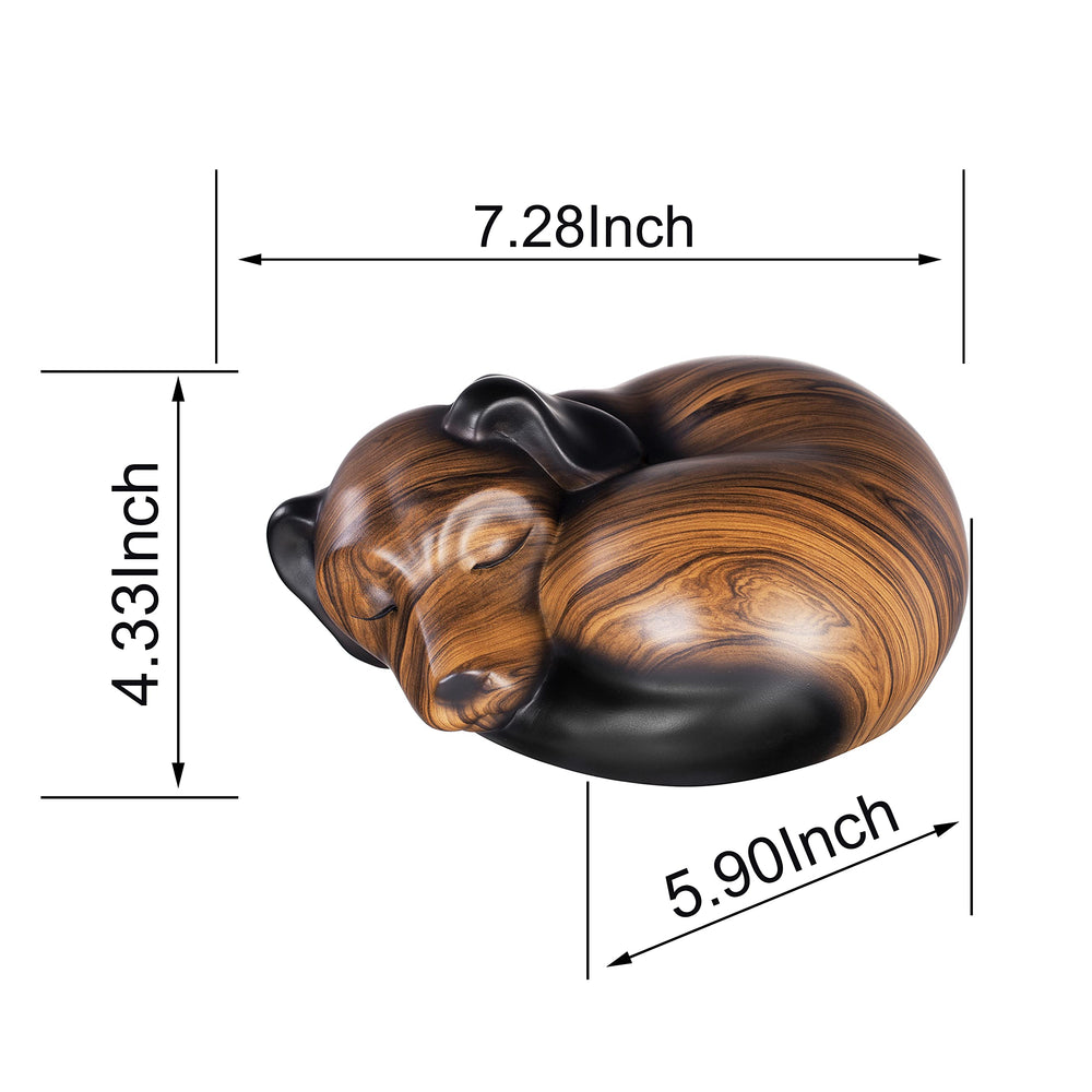 Kriss Art urn sober brown finish complements mantel or shelf