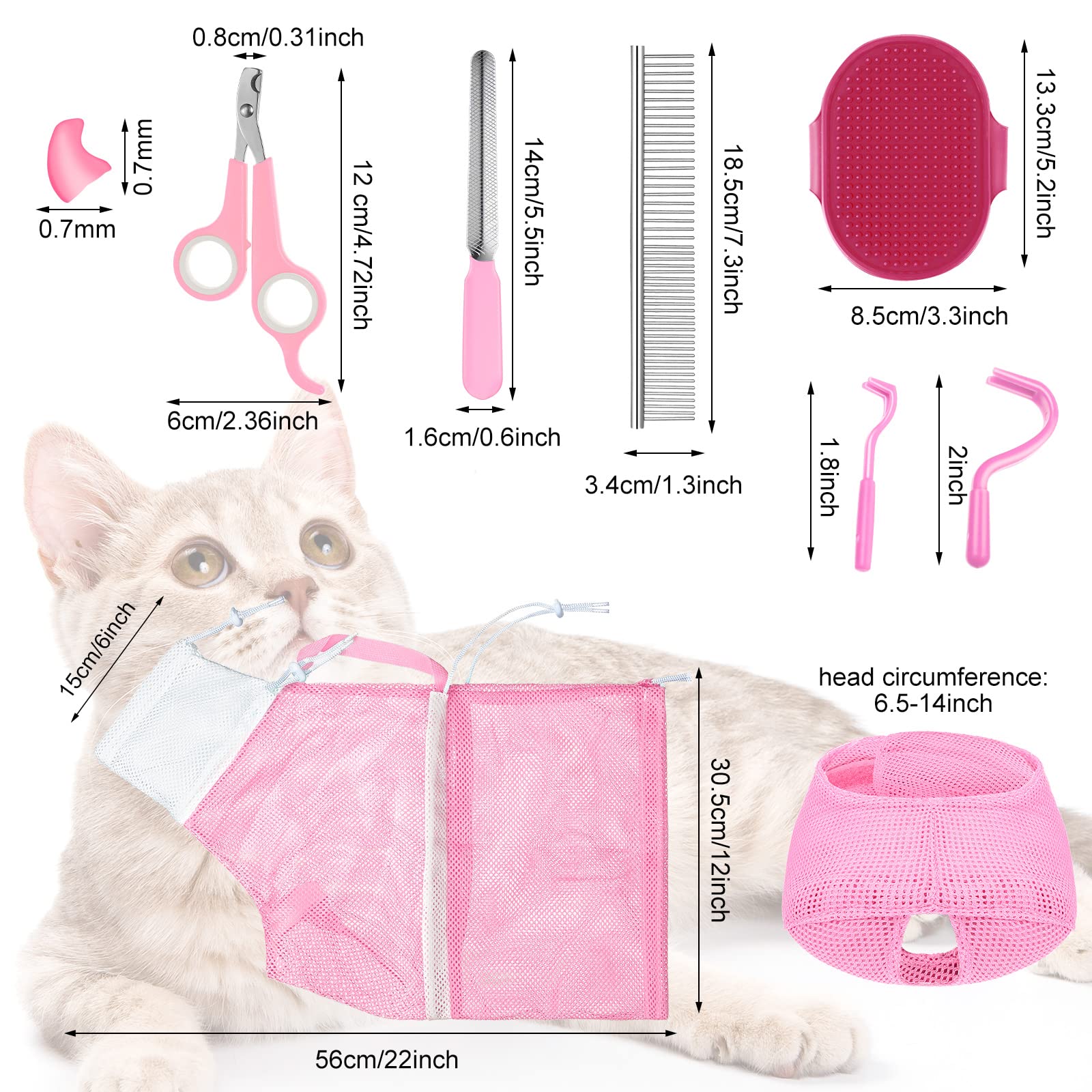Kritkin cat shower bag mesh close-up highlighting breathable fabric for comfortable pet washing.