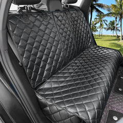 KritterKorner dog car seat cover back seat waterproof PU leather protects against spills and dirt