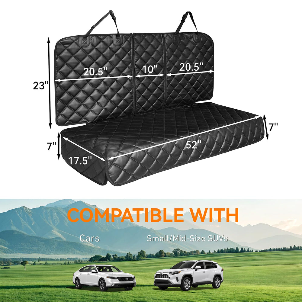 KritterKorner dog car seat cover middle-armrest compatibility enables convenient use