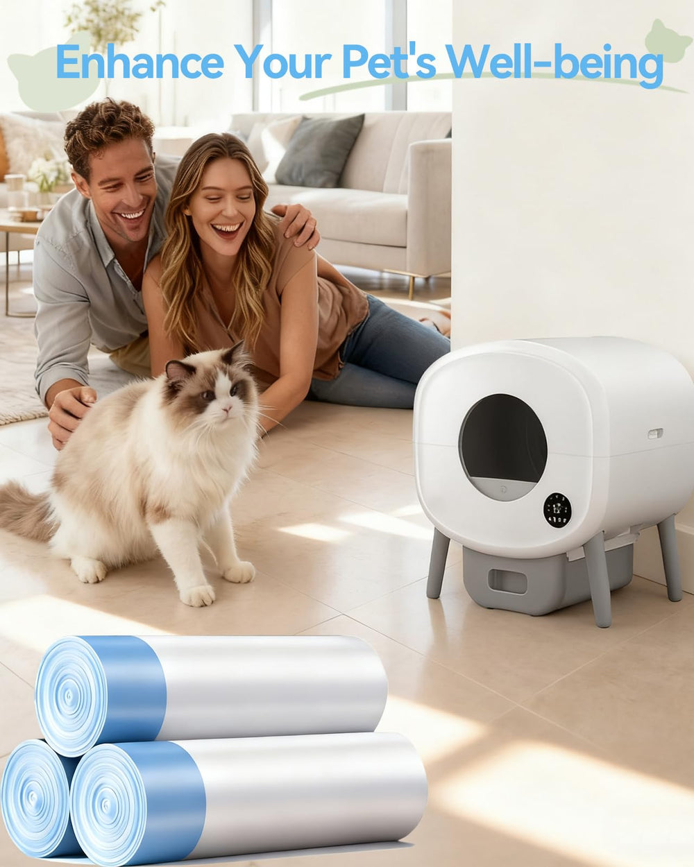 KropBom liner holds 10-12 gallons for large litter loads.