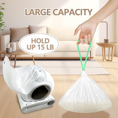 KropBom 19in x 18in litter bag showing ample size for multi-cat homes