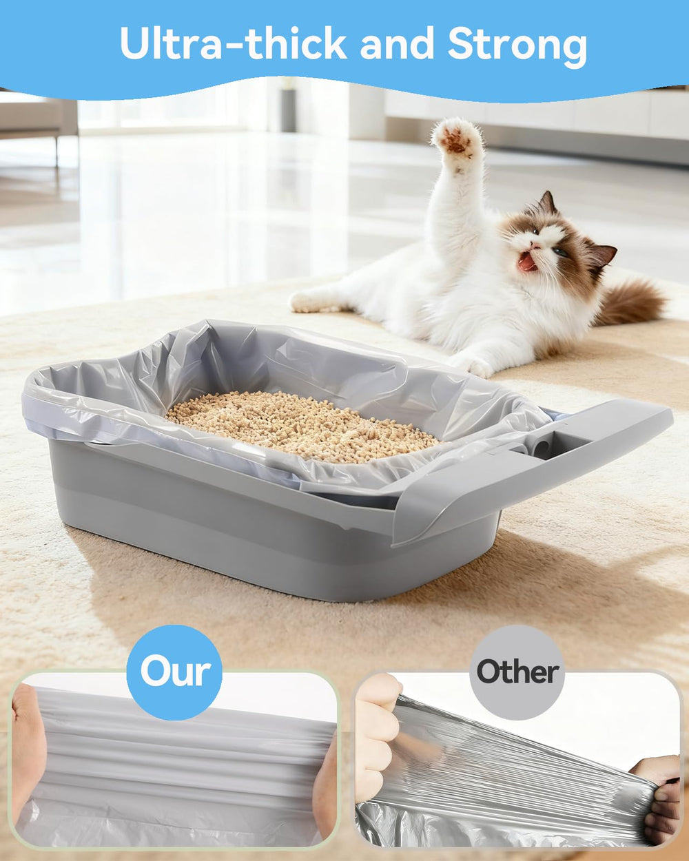 KropBom 26x15 inch liners simplify weekly changes and odor management