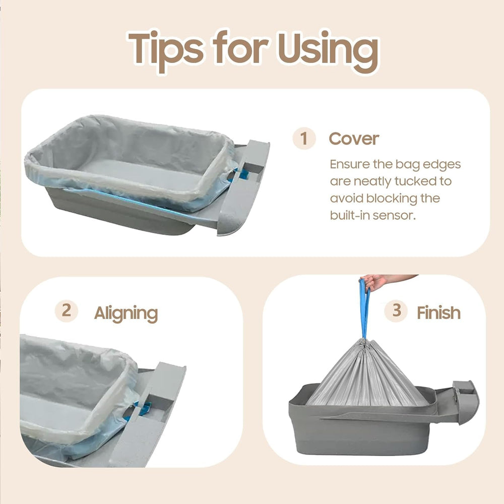 KropBom 30-count cat litter bags pack offers convenient restocking.