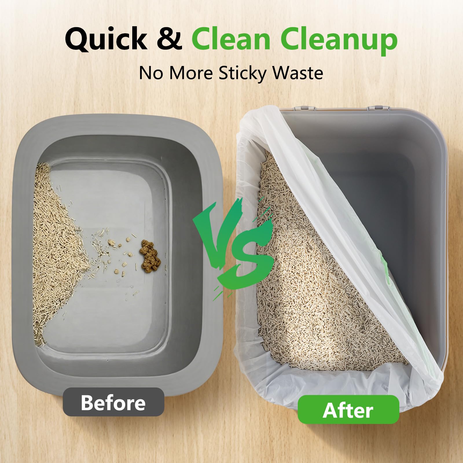 KropBom heavy-duty liner holds up to 40lbs of litter and waste