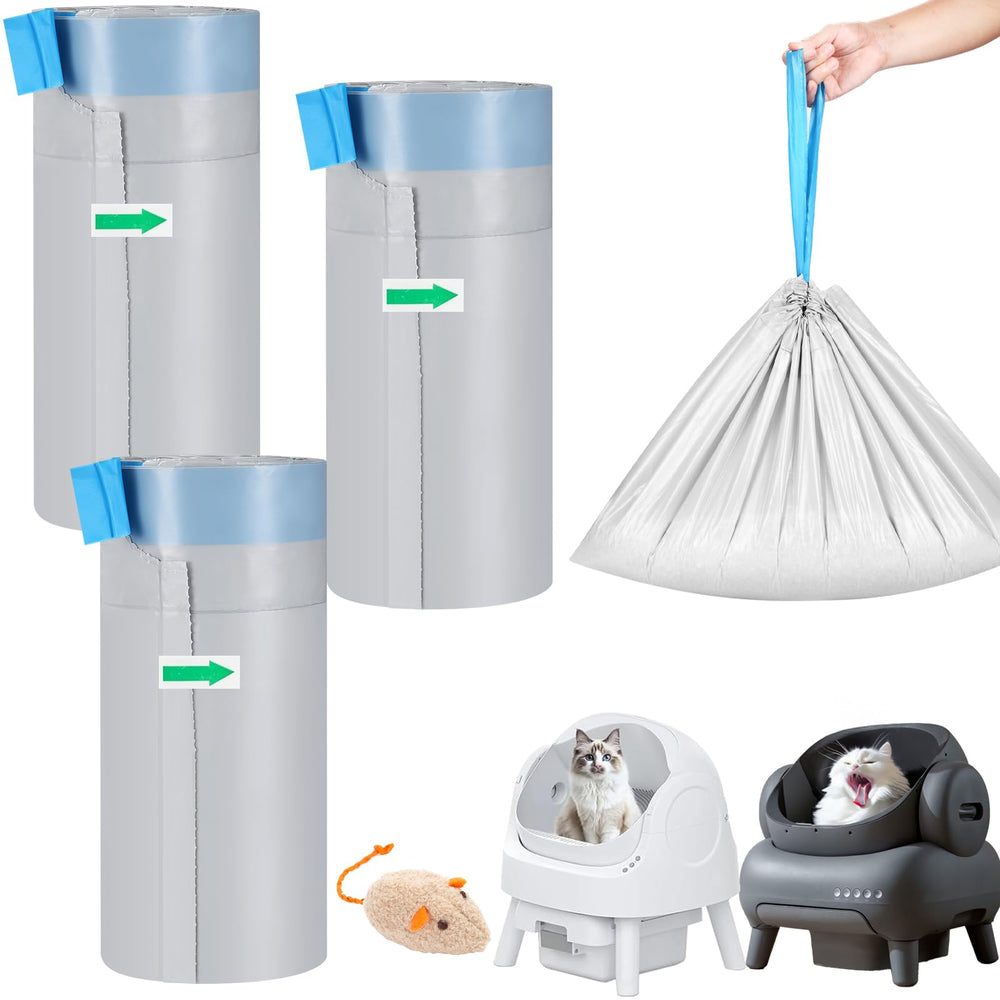 KropBom 59-count cat litter bags packaging ready for quick deployment and mess-free waste handling.