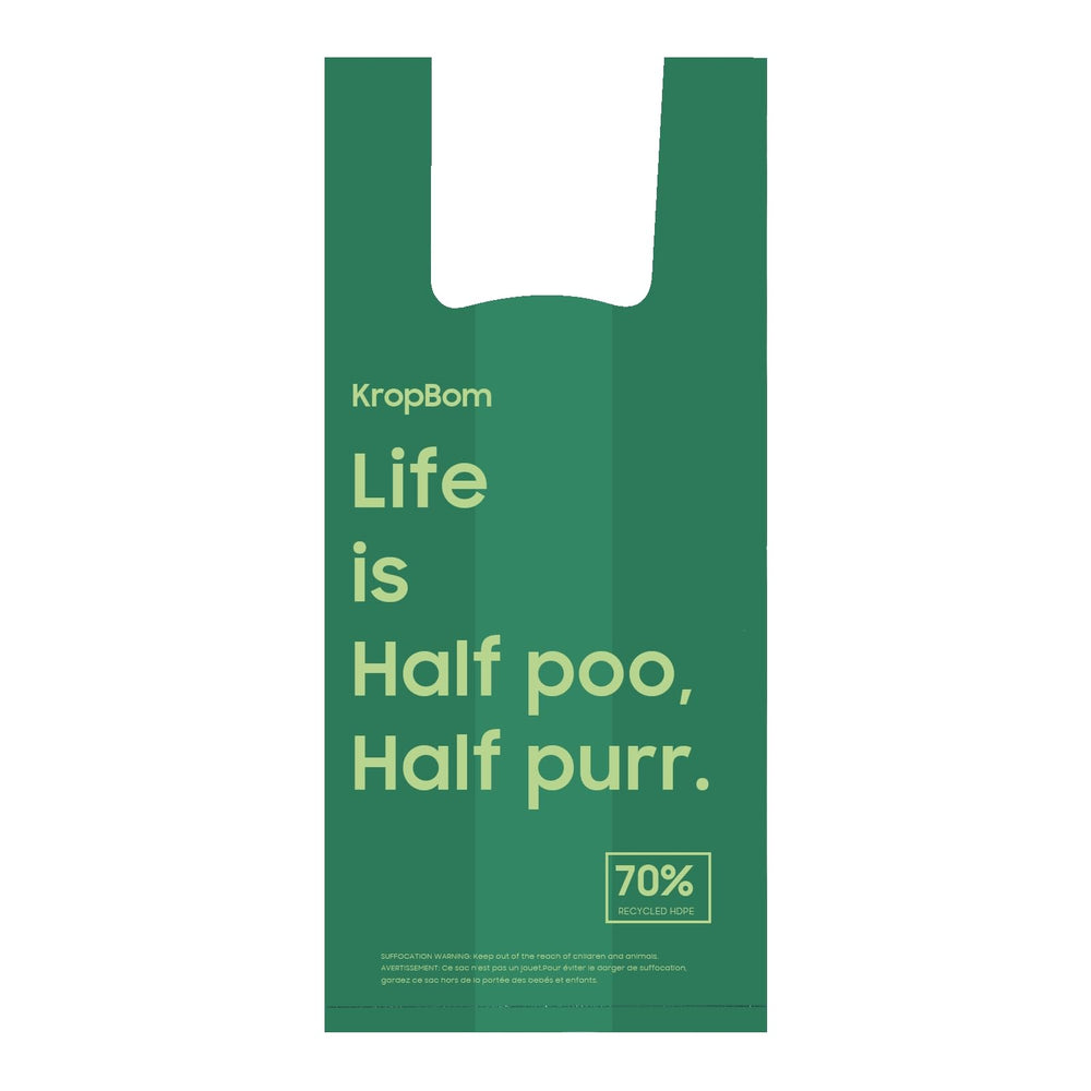 KropBom medium-scoop compatible bags fit standard litter scoops.