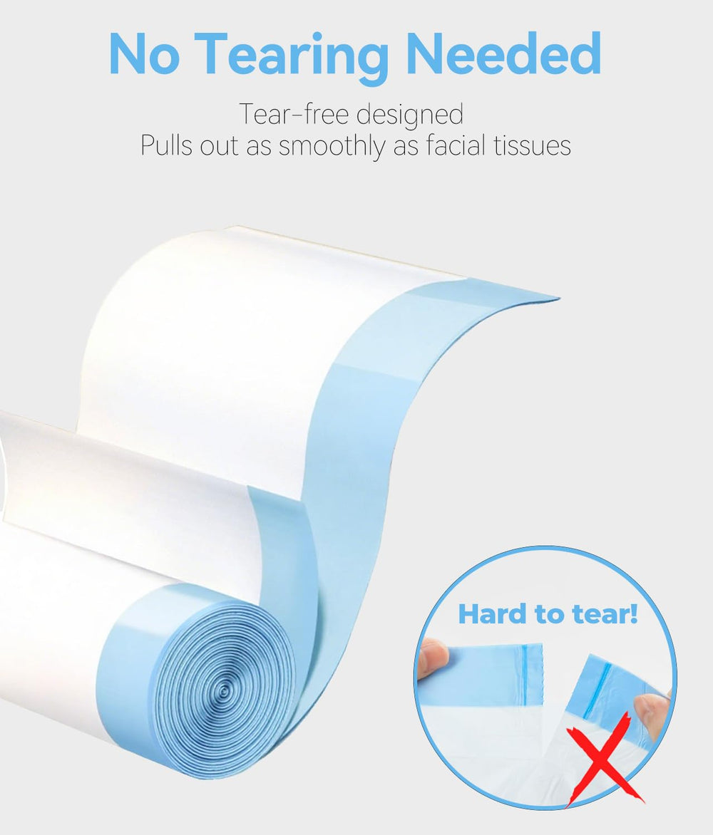 KropBom drawstring liner seal demonstrates secure disposal and mess containment.